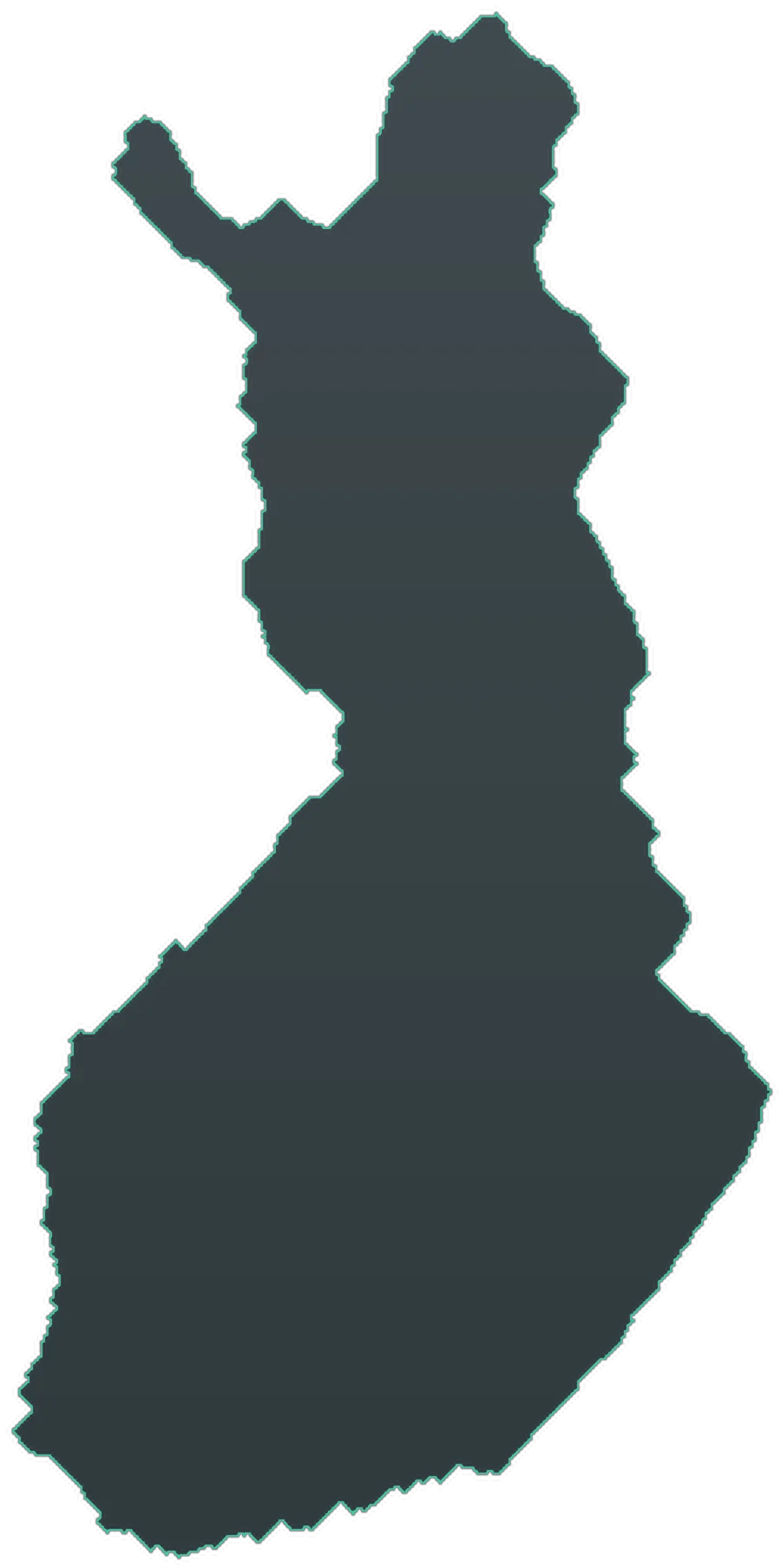 Outline map of Finland with Pora marked broadly in Ostrobothnia, western Finland